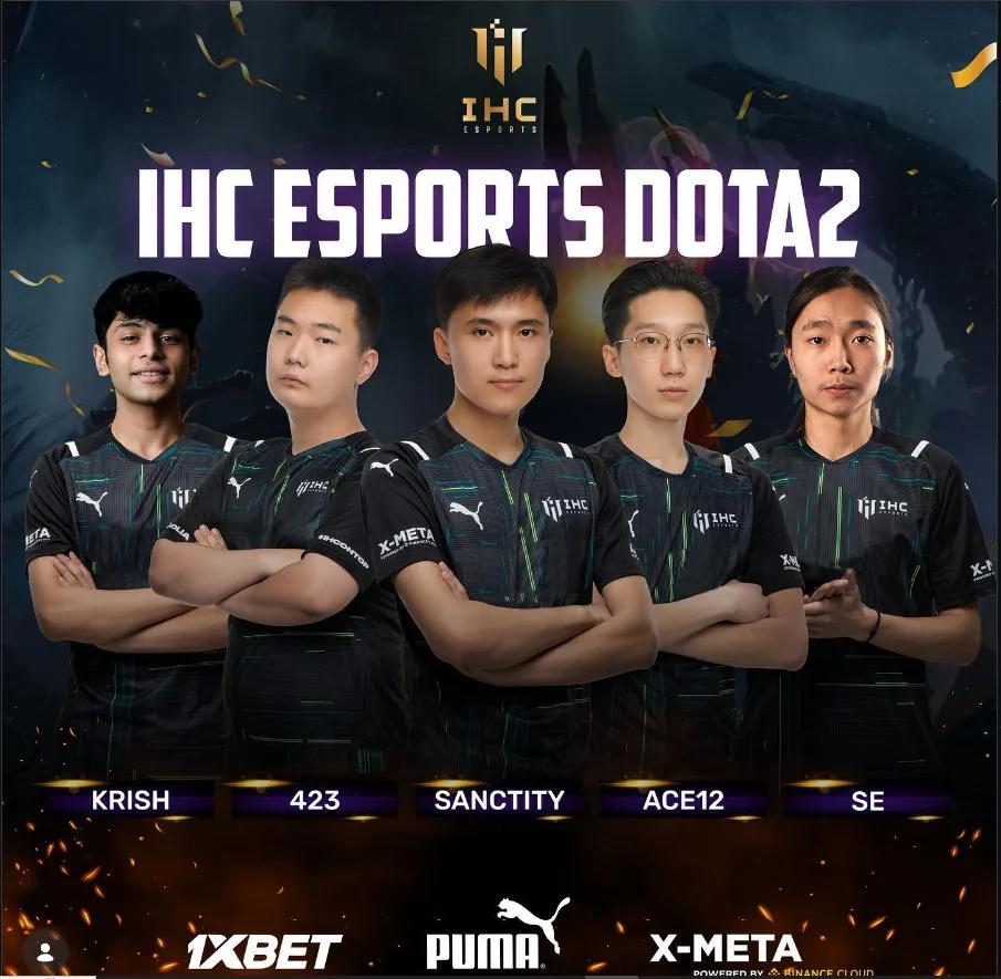 IHC Esports Dota 2 roster: Krish, 423, Sanctity, Ace12, SE